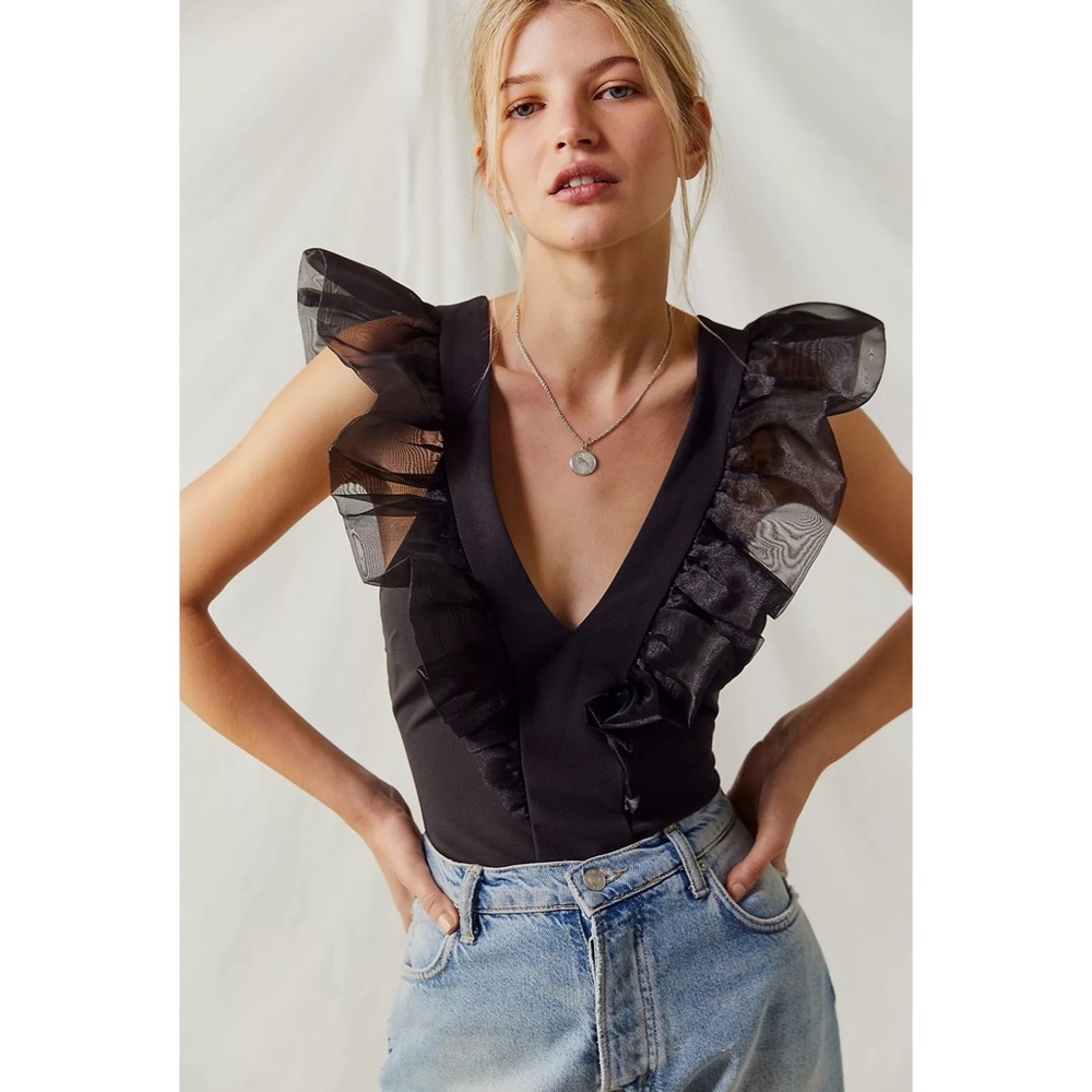 Free People Paper Planes Bodysuit / Black NWT M, L, XL - Picture 5 of 14